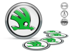 Skoda Aufkleber auf Rädern Premium Dome Labels